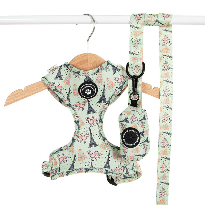 Dog Harness + Lead Set: Paws in Paris