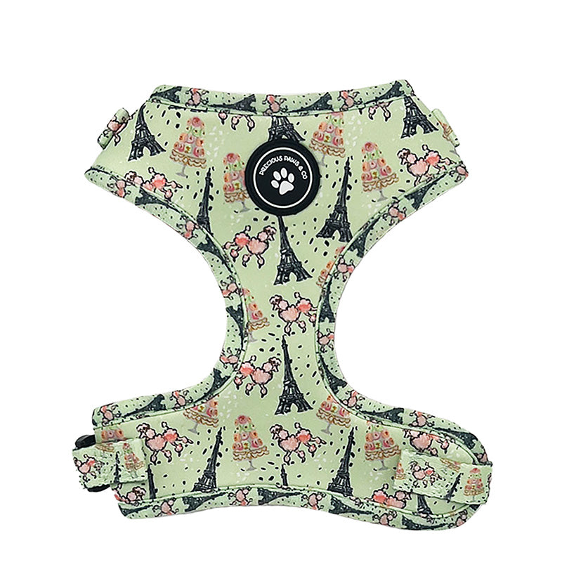 dog harness with eiffel towers