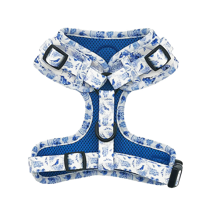 back dog harness with bluebirds