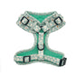 back of dog harness with daisies