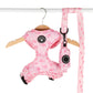 dog harness set with pink flamingos