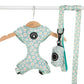 dog harness and lead set with daisies