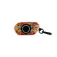 dog waste bag dispenser with orange flowers