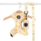yellow dog harness and lead set with bees